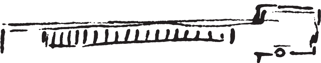 Figure 9.2. Fort Pierre, elevation or side view. It is not clear whether the open circle at the right is script or part of the drawing.