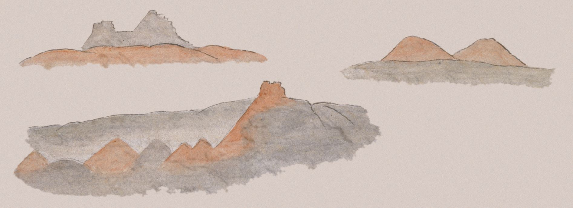 Figure 9.47. Red, cone-like hills.