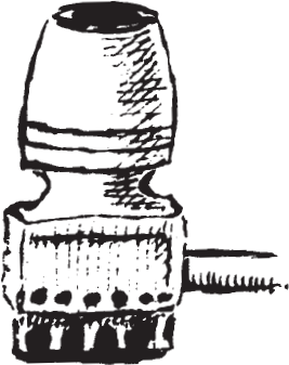 Figure 10.11. Cree pipe bowl. Images of both these pipe bowls and the war pipe appeared as woodcuts in the Reise, where by context an Assiniboine, not Cree, attribution is implied.