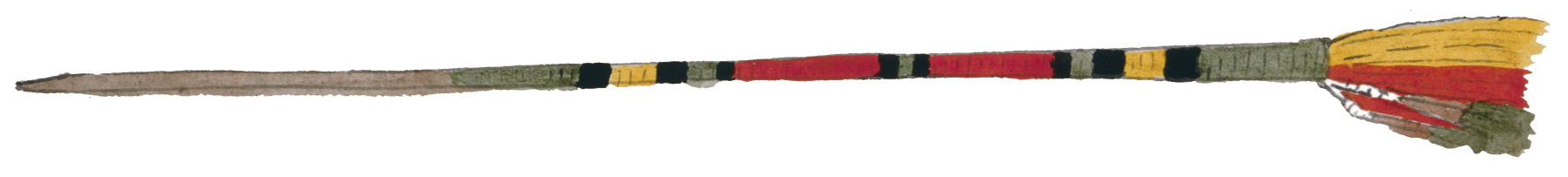 Figure 10.16. Assiniboine pipe tamper and cleaner, decorated with quills.