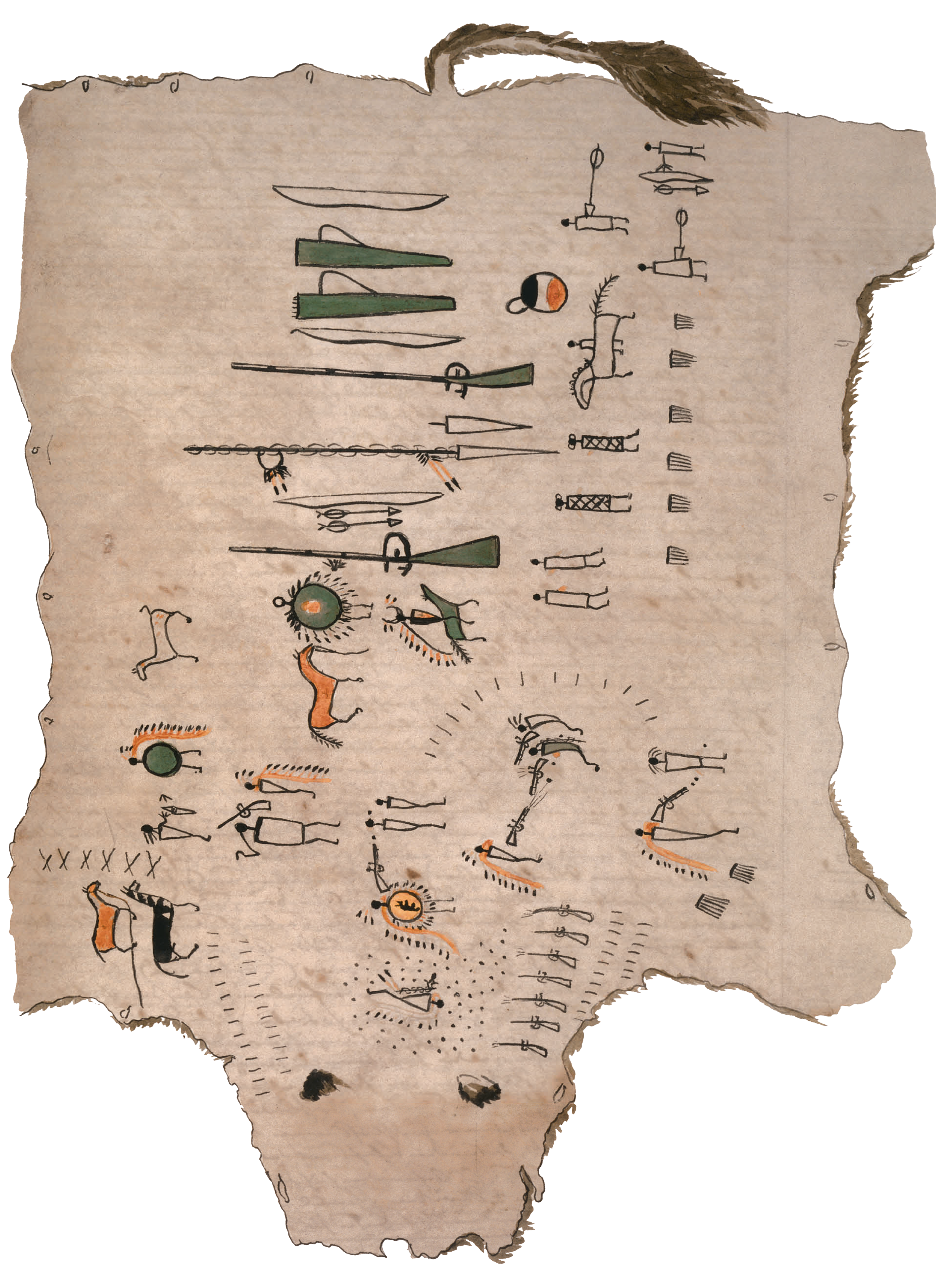 Figure 10.18. Piegan Blackfoot painted buffalo robe.