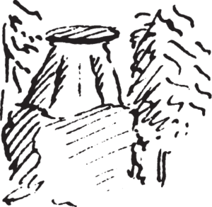 Figure 11.24. Sandstone formation “like tables on a broad pedestal.”