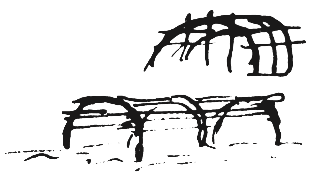 Figure 8.3. Sauk or Iowa lodge frames.