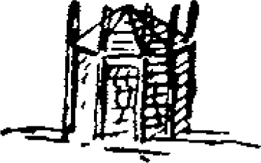 Figure 2.14 Haystack with a moveable roof.