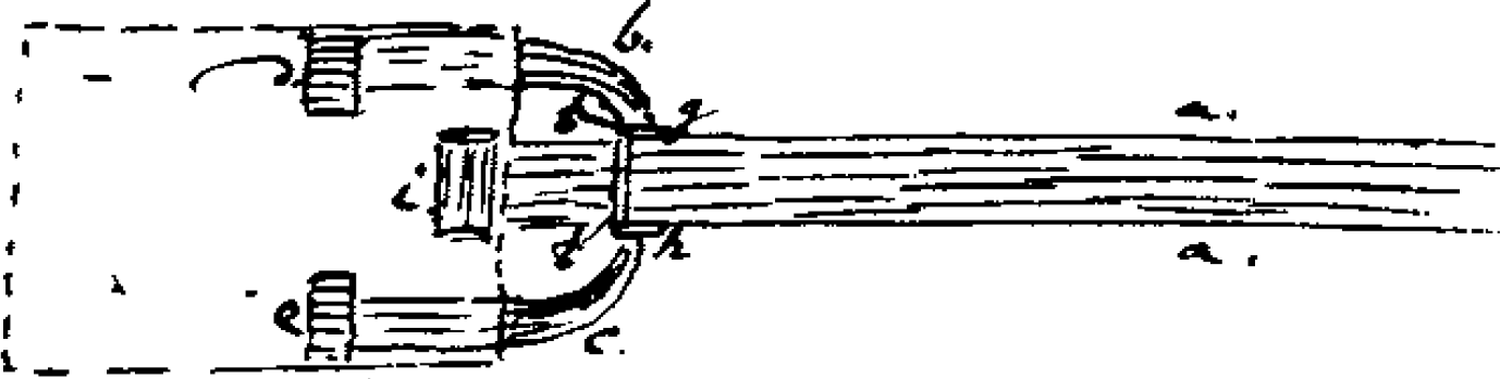 Figure 3.14. Sawmill. See text for a description of the working mechanisms, “a–i.”